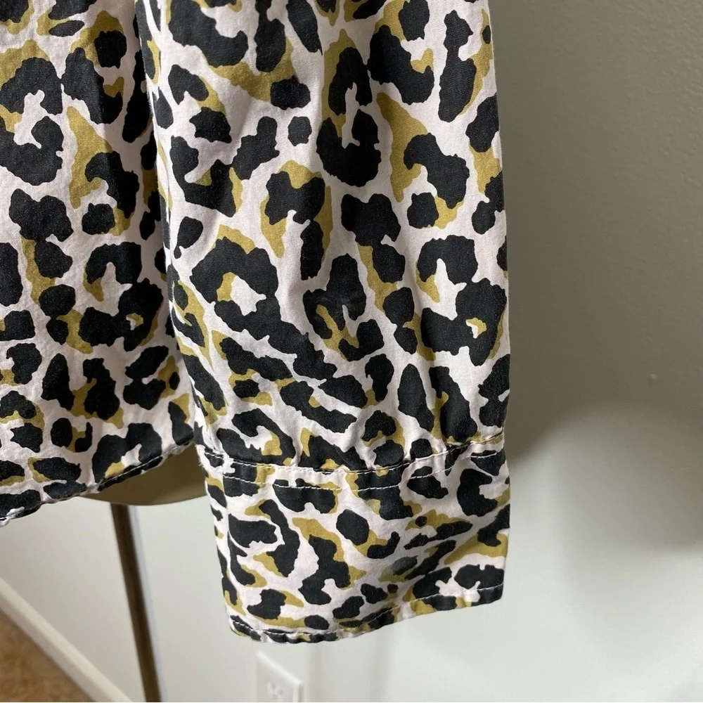 J. Crew Leopard Print Button-Up Shirt